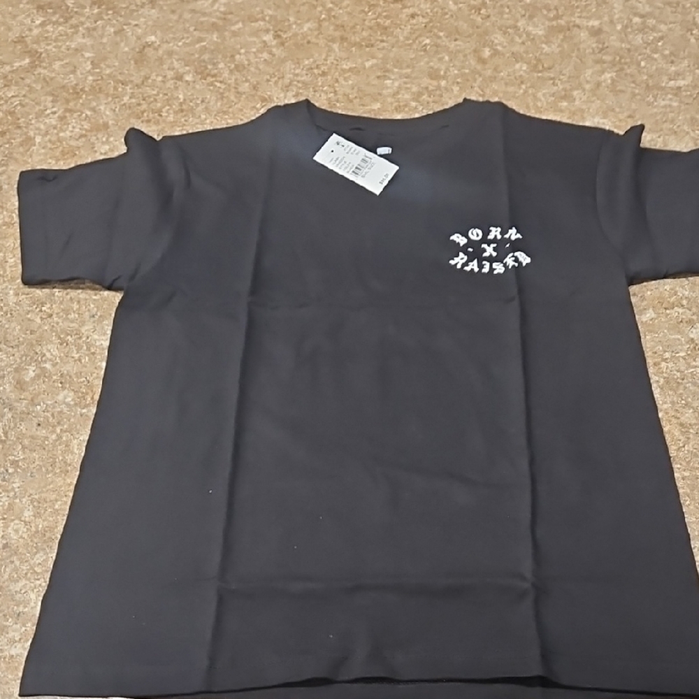 BORN X RAISED Kids Black Logo Tee